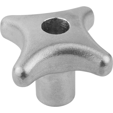 Kipp Palm Grip To DIN6335 D=M12 D1=63 H=42, Form:D, Stainless Steel Blasted K0146.4063123